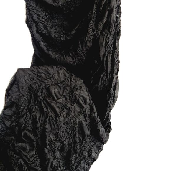 Zara Black Ruched Lace Strapless Midi / Maxi Dress Size Small - Picture 5 of 10